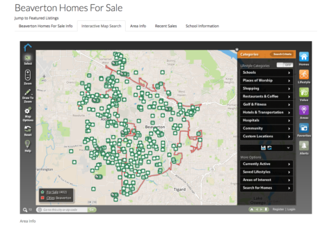 Advanced Map Search Functions- Custom Real Estate Websites 