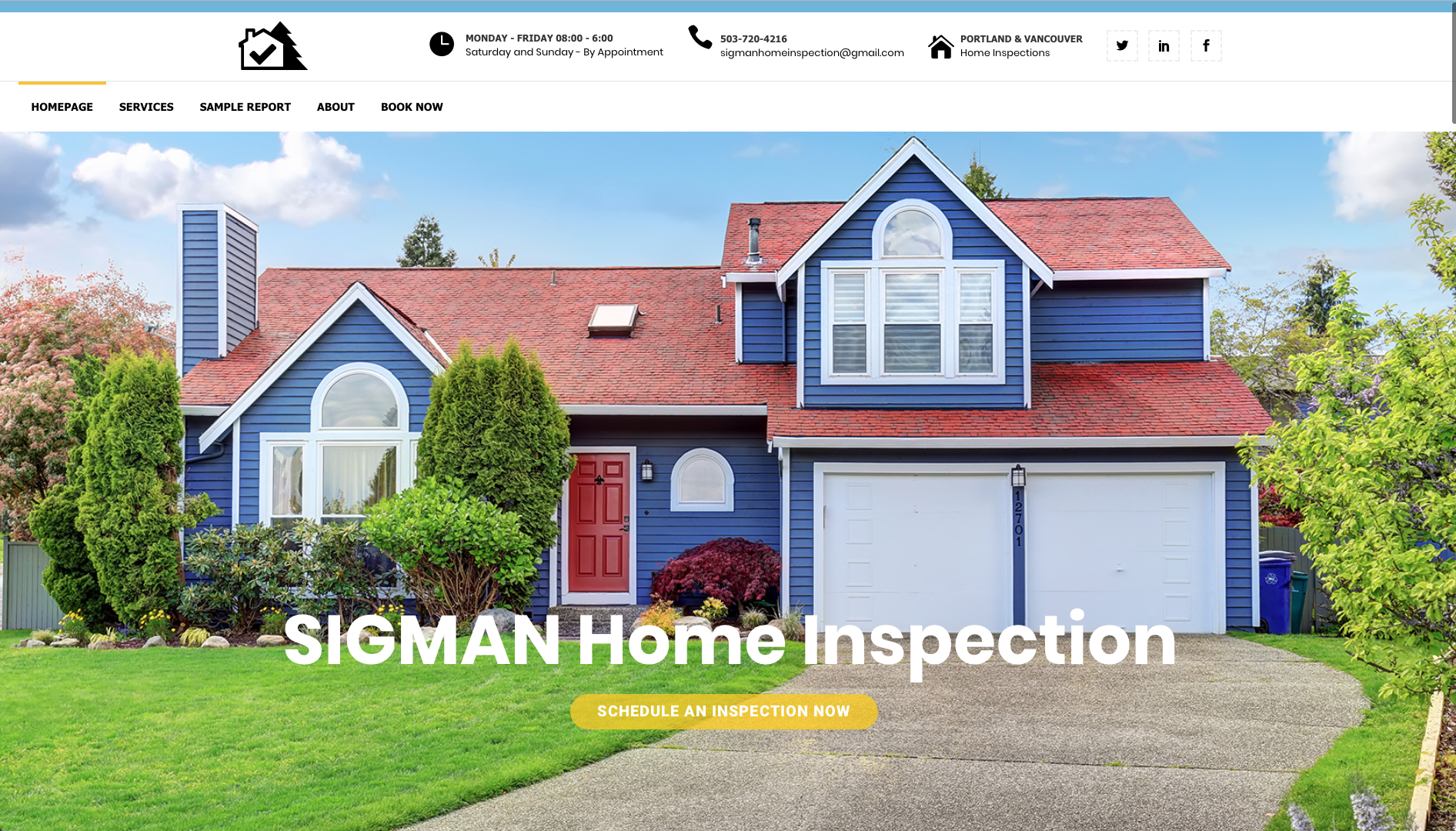 Home Inspector Web Design